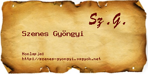 Szenes Gyöngyi névjegykártya