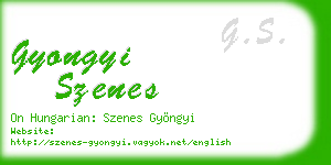 gyongyi szenes business card