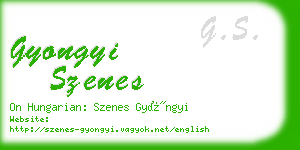 gyongyi szenes business card